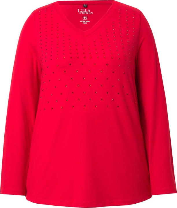 Produktbild Ulla Popken Langarmshirt, antibakteriell, V-Ausschnitt, Langarm (50, 52)