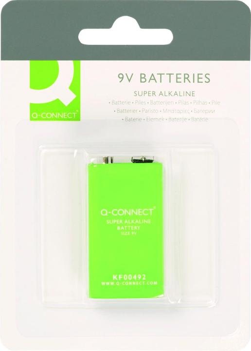 Produktbild Q-Connect Alkaline Batterien (1 Stk., 9V Block, 590 mAh)