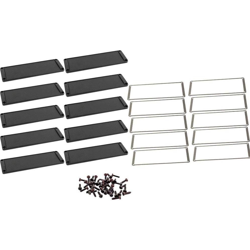 Hammond Endplatte Aluminium Schwarz L x B H 6 169 57 mm 10 St., Elektronikzubehör + Gehäuse, Schwarz