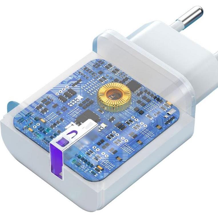 Thumbnail - Dudao A20EU USB-A 18W Wandladegerät – Weiss + USB-A – Micro-USB-Kabel (18 W), USB Ladegerät, Weiss