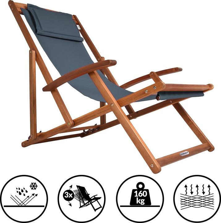 Actual product image Casaria Folding deckchair (94 cm)