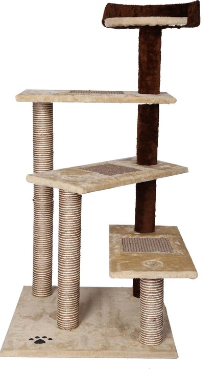 Produktbild Wiltec Kratzbaum 100cm Sisal Beige/Braun Katzenbaum Katzenkratzbaum Kletterbaum (100 cm, Braun, Beige)
