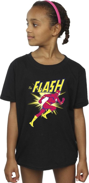 Actual product image Girls The Flash Running Cotton T-Shirt (128)