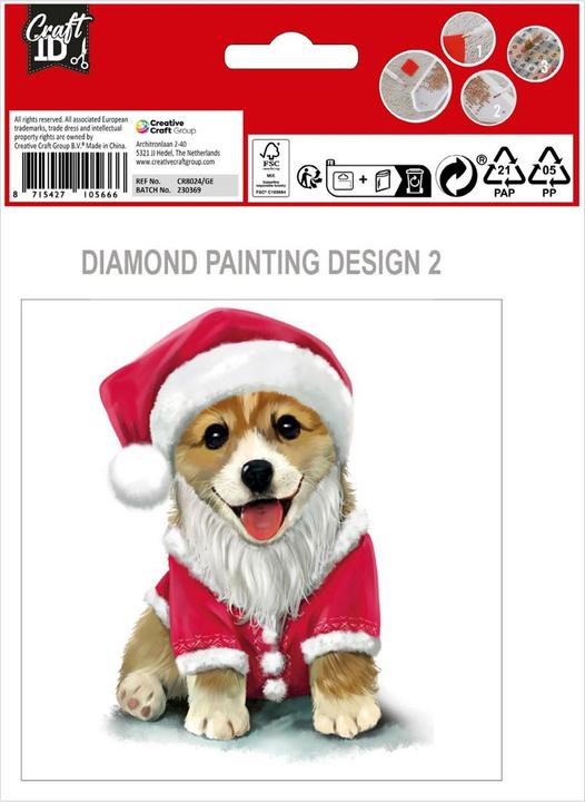 Actual product image Grafix Make your own Christmas cards with diamond painting, 2 pieces.