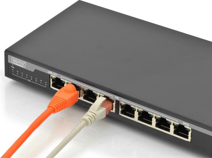 Actual product image Digitus 8-Port PoE GB Desktop Switch (8 ports)