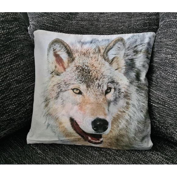 Thumbnail - MCU, Dekokissen, Dekorativer Tier Kissenbezug: Wolf - 40cm x 40cm (40 x 40 cm)