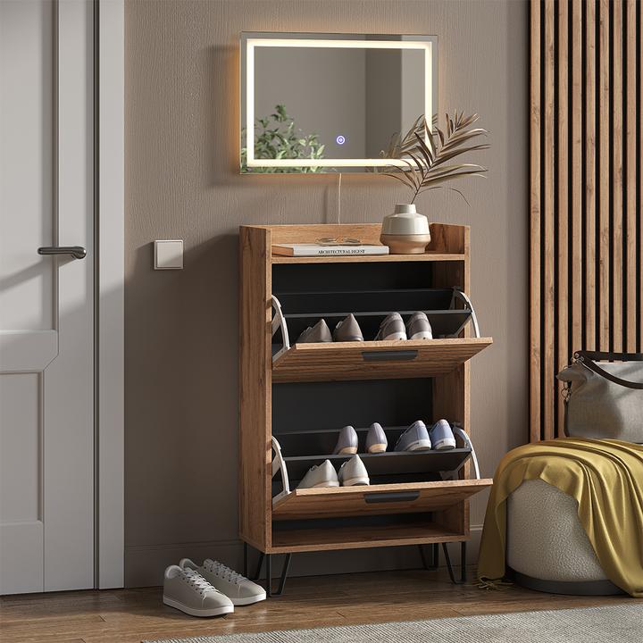 Actual product image Vicco Wardrobe Amber, Oak Wotan, 59.8 x 100 cm 2 parts