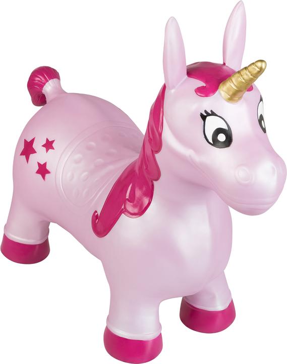 Idena Hüpfpferd Einhorn pink mit Sternen