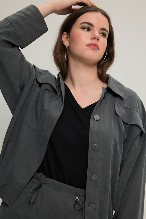 Immagine prodotto Studio Untold Giacca a camicia in stile cargo dal taglio oversize con collo da camicia, taschini e maniche lunghe (50, 52)