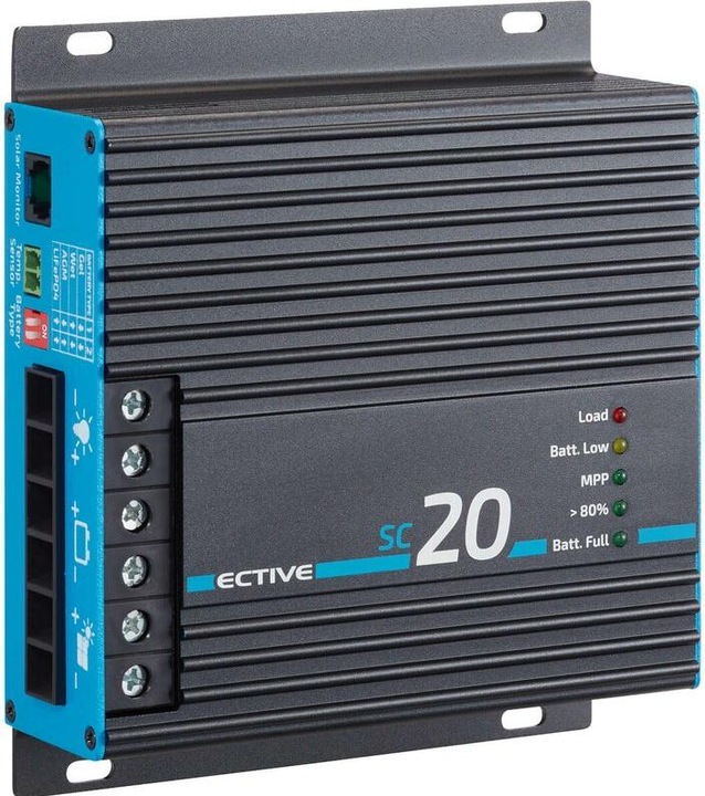 Ective MPPT Solar Laderegler SC20 240/480WP Solarregler für 12V u 24V Batterien