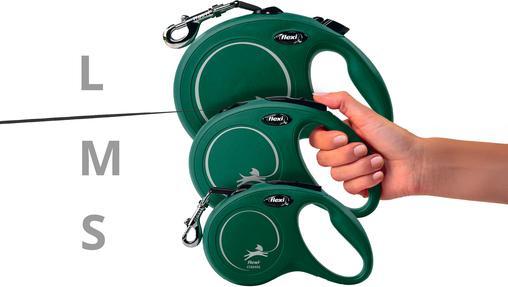 Actual product image Flexi New Classic bånd L, 5M, 50KG, olivengrøn (L, Dog, General)