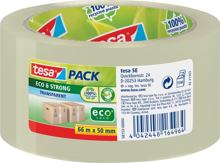 tesa nastro da imballaggio tesapack ECO & STRONG - nastro da imballaggio ecologico realizzato con (50 mm)