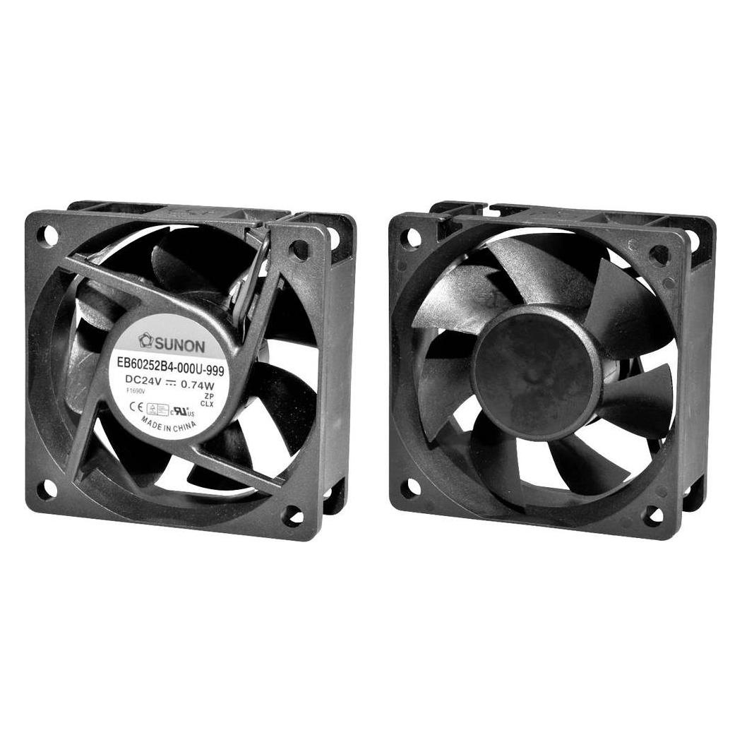 Sunon EE60252B2-000U-A99 Axiallüfter 24 V/Dc 32.78 M³/h (L X B X H) 25 X 60 X 60 (1 x), Pc Lüfter, Schwarz