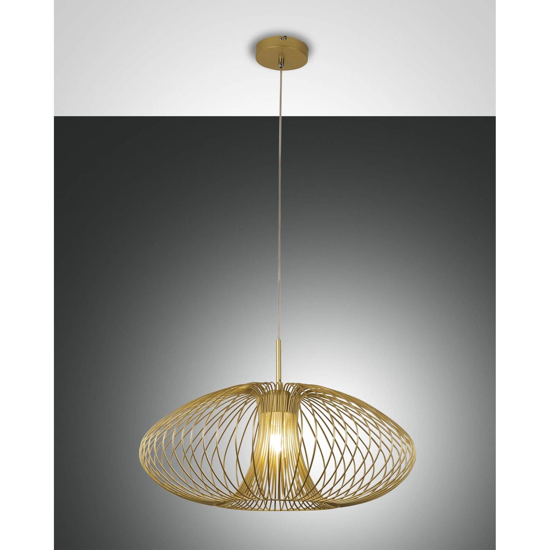 Fabas Luce, Pendelleuchte, Pendelleuchte Fassa E27 Ø600mm Gold (E27)