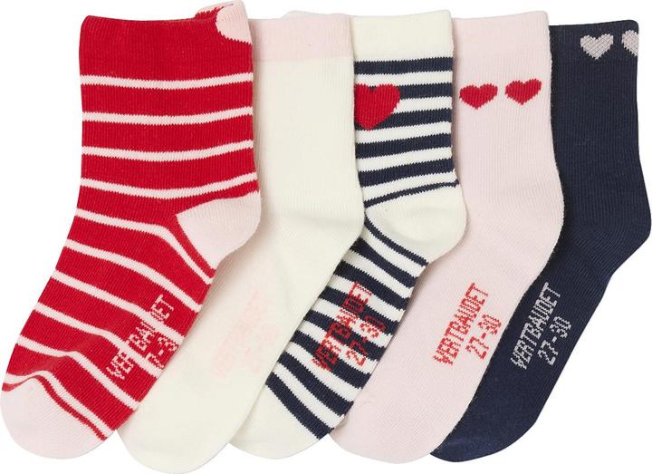 Image du produit Vertbaudet 5er-Pack Mädchen Socken mit Herzen (Pack de 5, 31, 34)