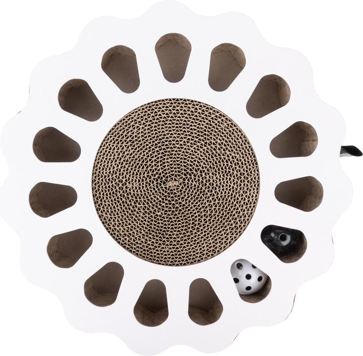 Produktbild District 70 Katzen-Spielzeug Spielboard Sunny White, 32 x 32 x 6 cm (Kratzspielzeug Katze)