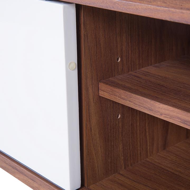 Actual product image Beliani Dark white Buffalo wood with ŠAFKA RTV (117 x 35 x 44 cm)