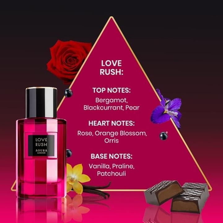 Immagine prodotto Aoura London Love Rush Eau De Parfum Profumo per Donna 100ml (Eau de parfum, 100 ml)