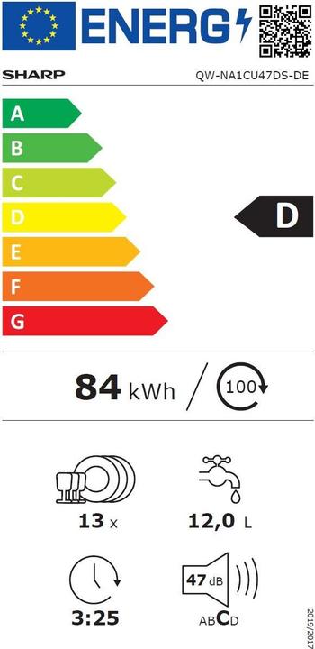 Etichetta energetica Sharp QW-NA1CU47DS-EN