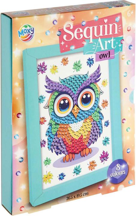 Actual product image Grafix Make your own animal sequin art kit, 8 colours