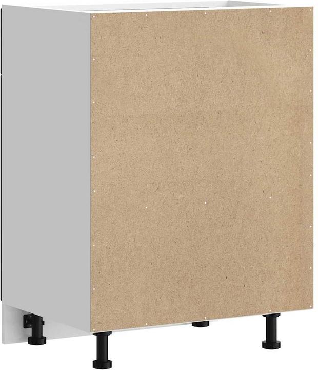 Produktbild VidaXL Küchen-Unterschrank Lucca Schwarz Holzwerkstoff Spülenunterschrank (60 x 46 x 81.5 cm)