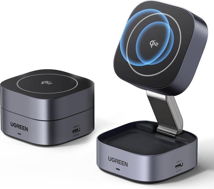 Produktbild Ugreen 2-in-1 Qi2 Magnetische faltbare Ladestation (15 W)