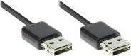 Actual product image Good Connections Connection cable USB 2.0 High-Speed EASY A male to A male, black, 2m, ® (2 m, USB 2.0)