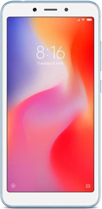 Actual product image Xiaomi Redmi 6 (64 GB, Blue, 5.45", Hybrid Dual SIM, 4G)