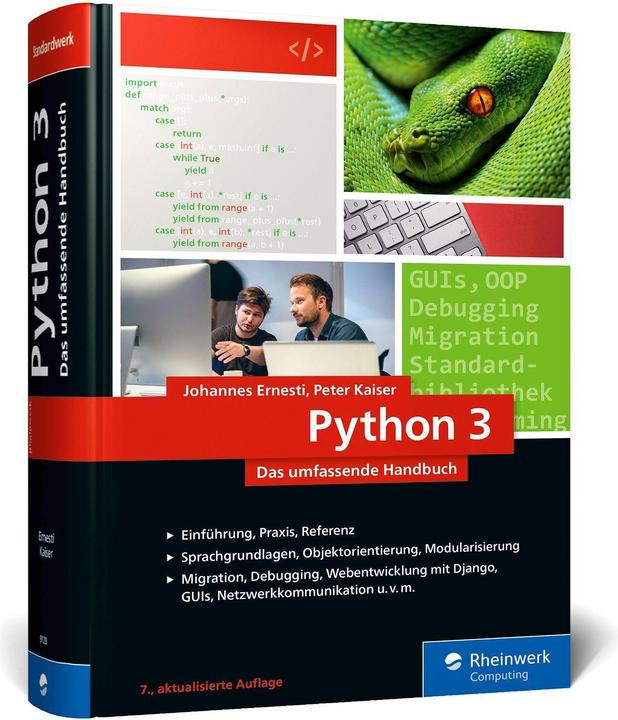 Produktbild Python 3 (Deutsch, Johannes Ernesti, Peter Kaiser, 2023)