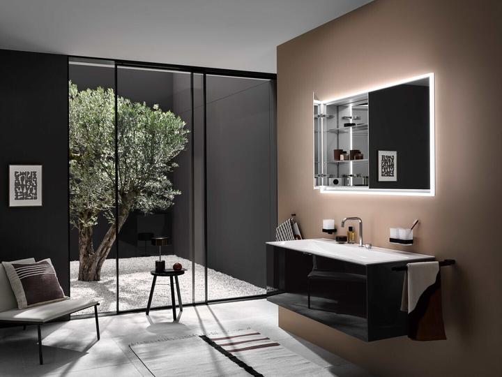 Productafbeelding Emco loft Lichtspiegelschrank, 800mm, 2 Türen, Unterputzmodell, aluminium/weiss, 979806109 (84.30 x 17.50 x 73.30 cm)