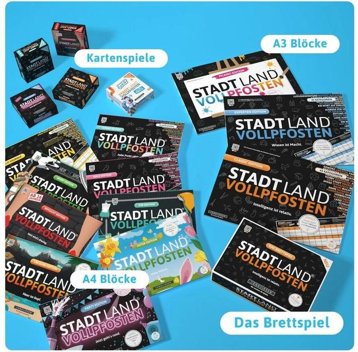 Produktbild Denkriesen Stadt Land Vollpfosten - A4 Block Silvester Edition (d) (Deutsch)