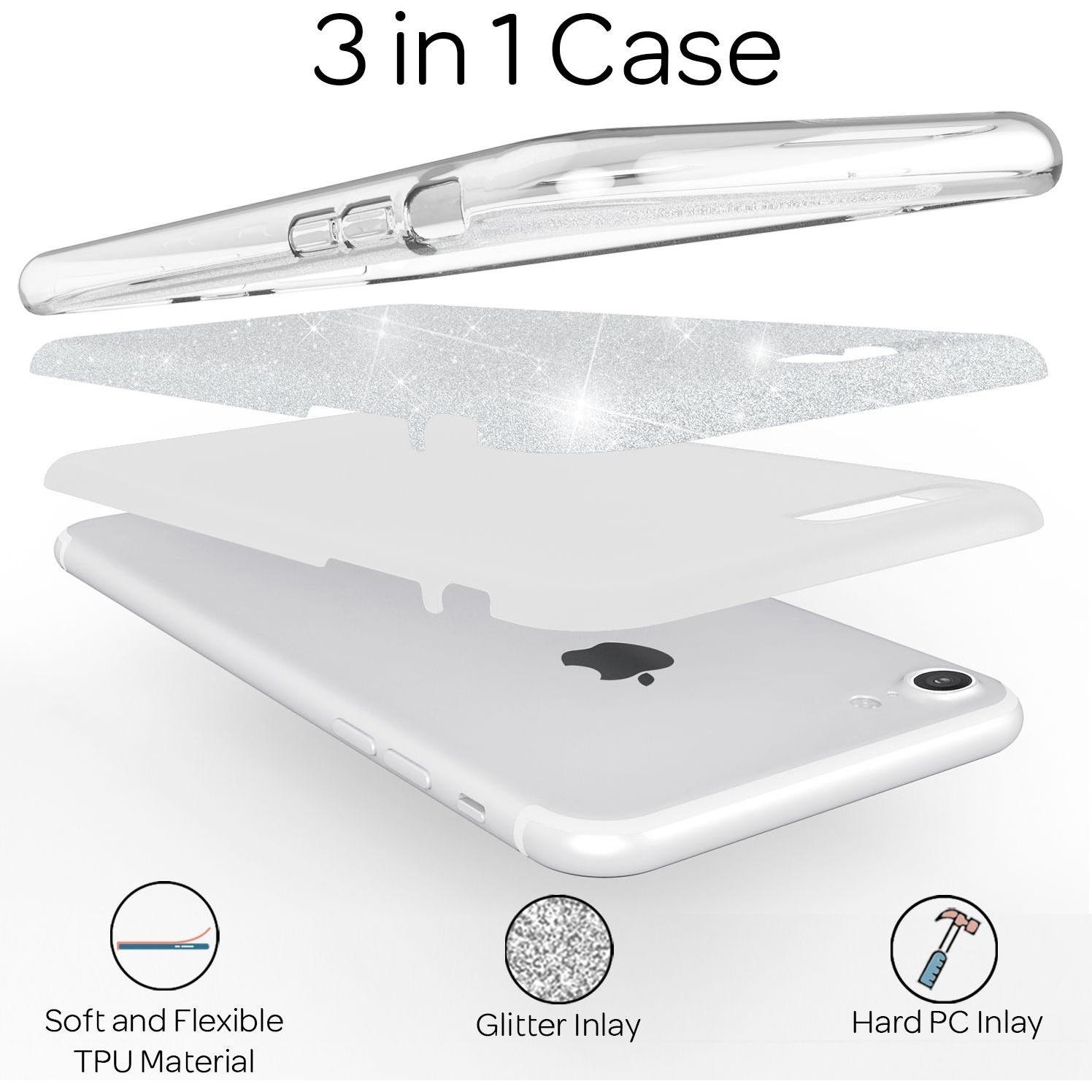 Thumbnail - Nalia Glitzer Handyhülle (Apple iPhone SE (2nd Gen), Apple iPhone SE (3rd Gen), Apple iPhone 7, Apple iPhone 8), Smartph...