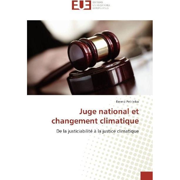 Juge national et changement climatique, Fachbücher von Emma Petrinko