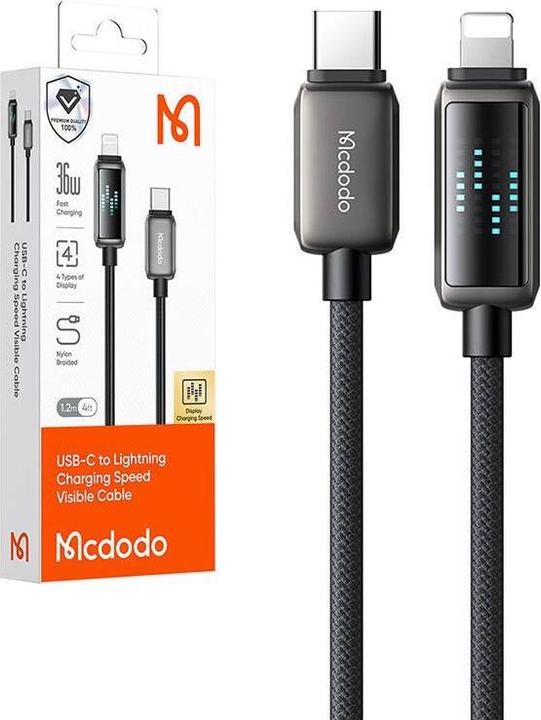 Produktbild Mcdodo CA-2630 USB-C to Lightning cable, 36W, LED display, 1.2m (1.20 m, 36 W)