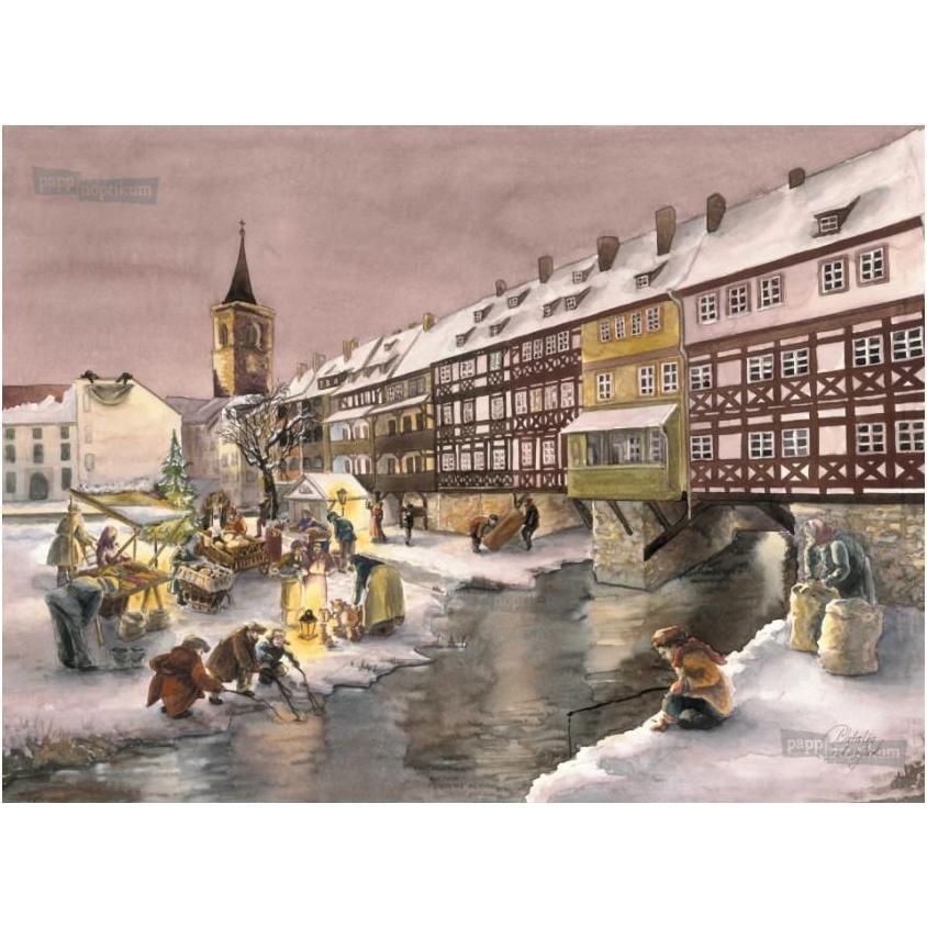 Thumbnail - Pappnoptikum 1044 - Erfurt Krämerbrücke (Adventskalender)