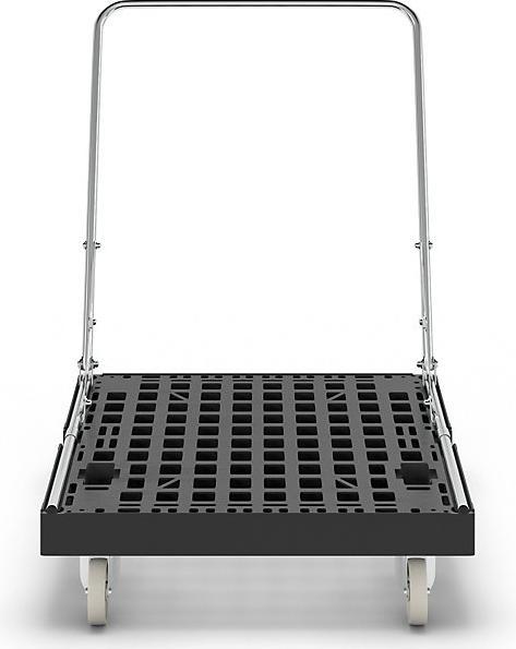 Actual product image eurokraft basic Transport dolly, max. load 500 kg, made of recycled material, black, with push (500 kg)