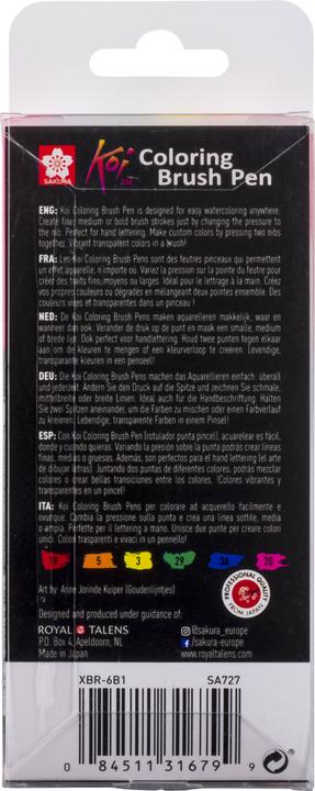 Produktbild Sakura Brushpen Koi Coloring Color 6er Set (6x)