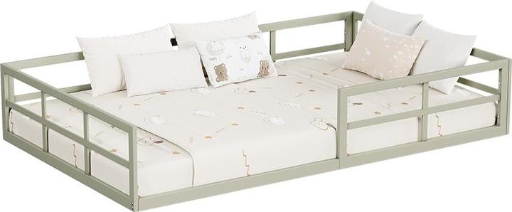 Immagine prodotto VitaliSpa Bodenbett aus Metall Minno, Greige, 205 x 125 cm ohne Matratze (120 x 200 cm)
