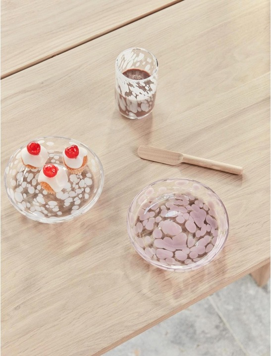 Actual product image Oyoy Breakfast & Dessert Plate Jali 1 piece,Transparent/White (1 x, 15.60 cm)