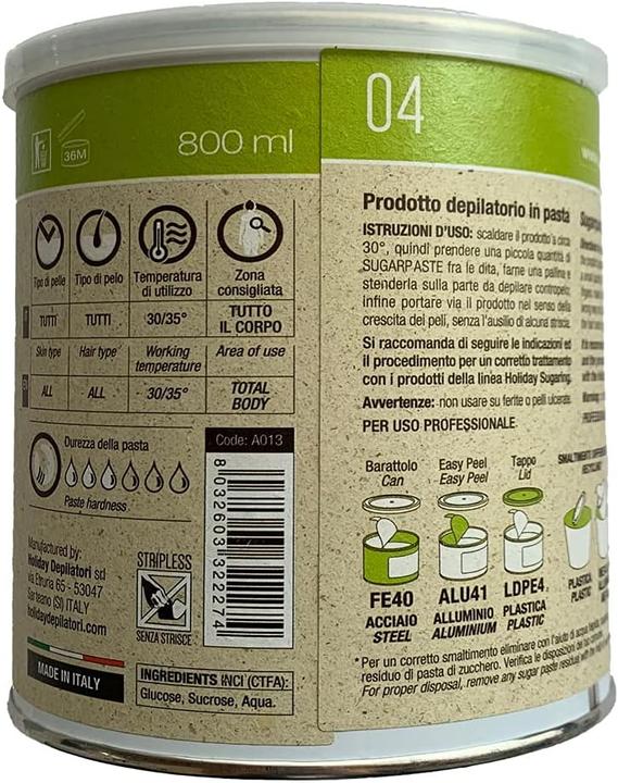 Nährwerte und Zutaten Holiday Zuckerpaste Delicate Soft 1 kg (1000 g)