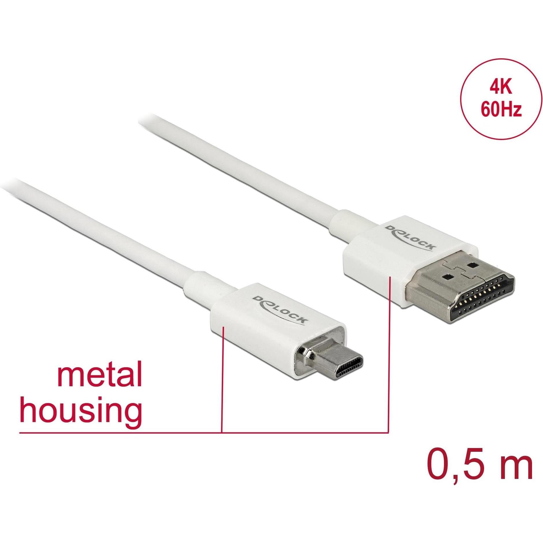 Thumbnail - Delock HDMI (Typ A) — micro HDMI (Typ D) (0.15 m, HDMI), Video Kabel