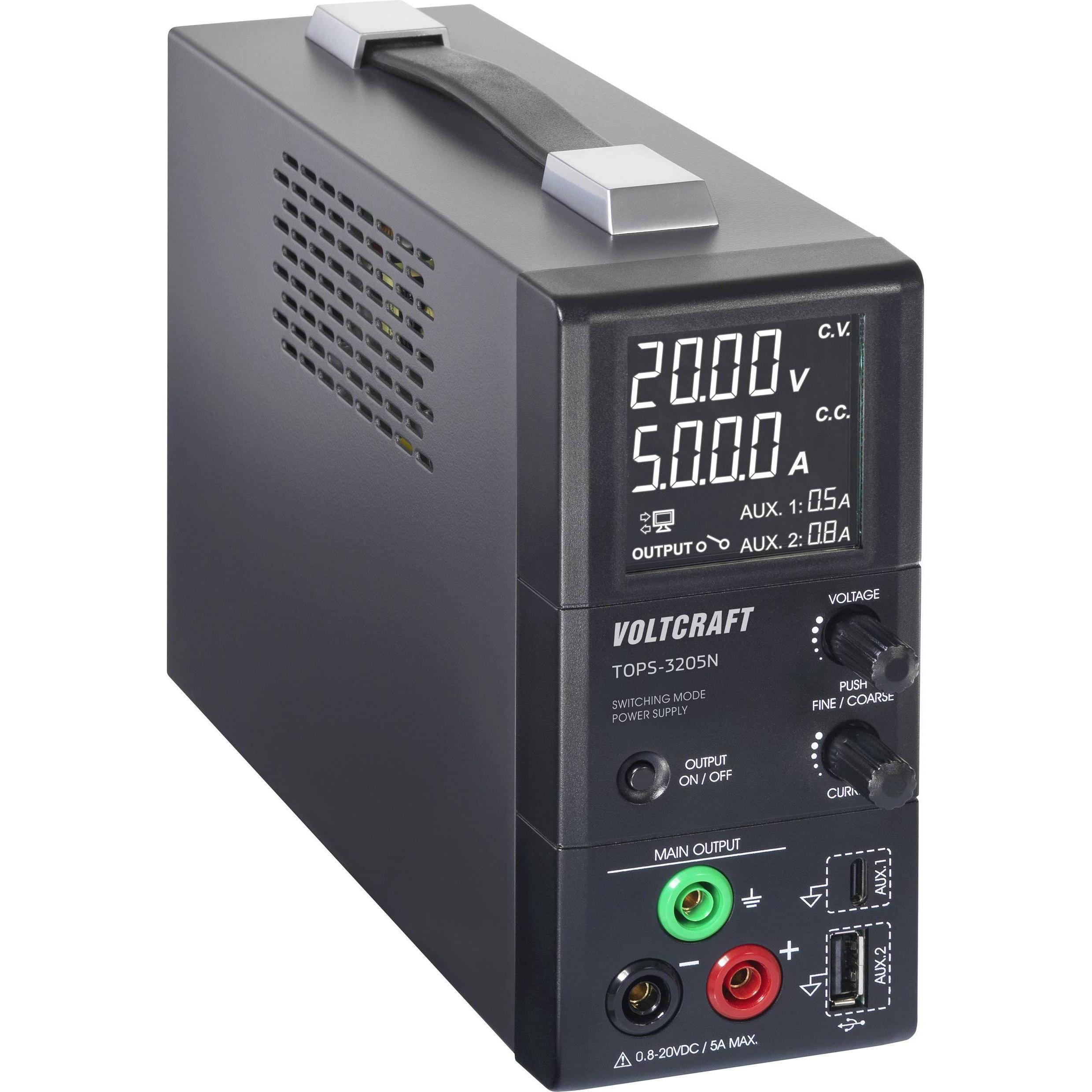 Voltcraft TOPS-3205N Labornetzgerät, einstellbar 0.8 - 20 V/DC 0.1 - 5 A 100 W, Alimentazione laboratorio