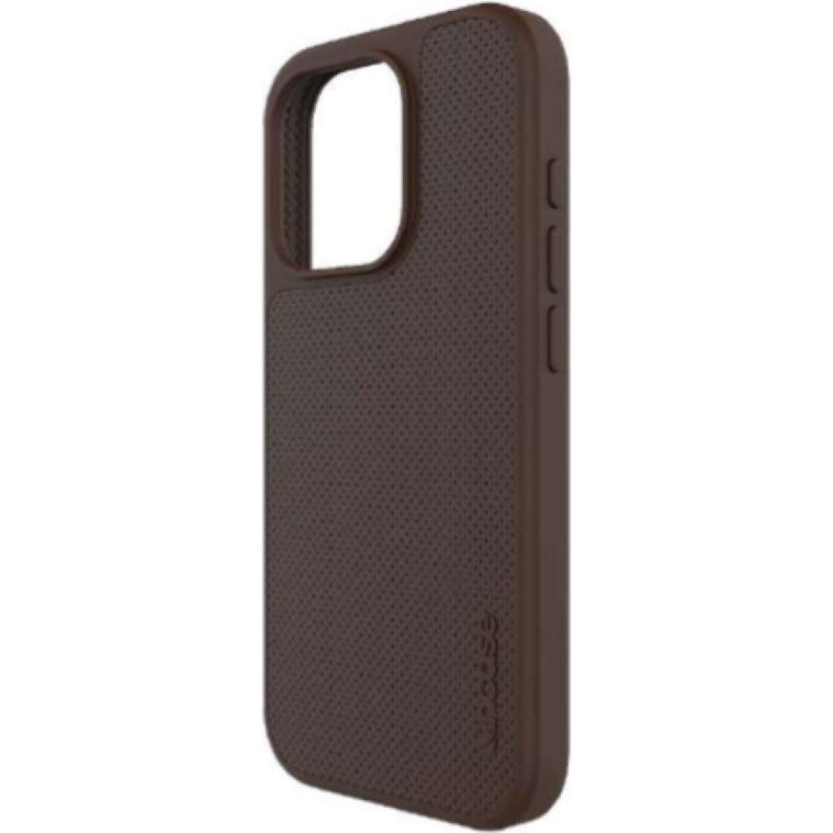 Incase City Case für MagSafe für iPhone 16 Pro - Club Brown Perforated Vegan Leather (Apple iPhone 16 Pro), Smartphone H...