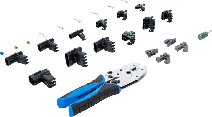 Actual product image BGS Crimping Pliers Set with Waterproof Connector Parts 220 pcs.