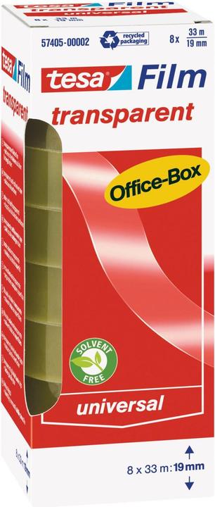 Actual product image tesa 8x tesafilm TRANSPARENT - with strong adhesion - non-ageing and tear-resistant (19 mm)