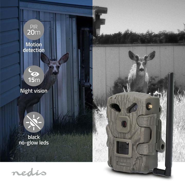 Actual product image Nedis Wildcamera - 1080p@30fps - 30.0 MPixel - 2 MPixel CMOS - IP66 - Zwart No-Glow IR - Nachtzicht - Kijk