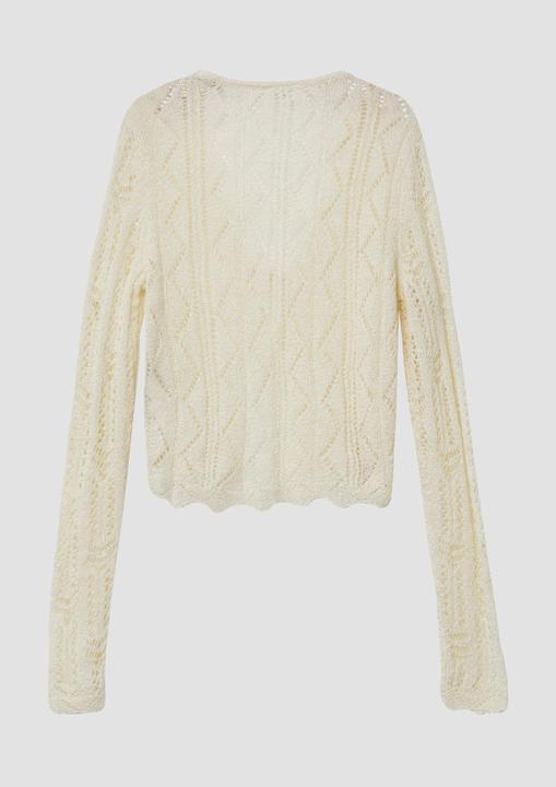 Immagine prodotto S.Oliver Strickjacke Verkürzter Cardigan mit Strickmuster und Bogenkante (158, 164)