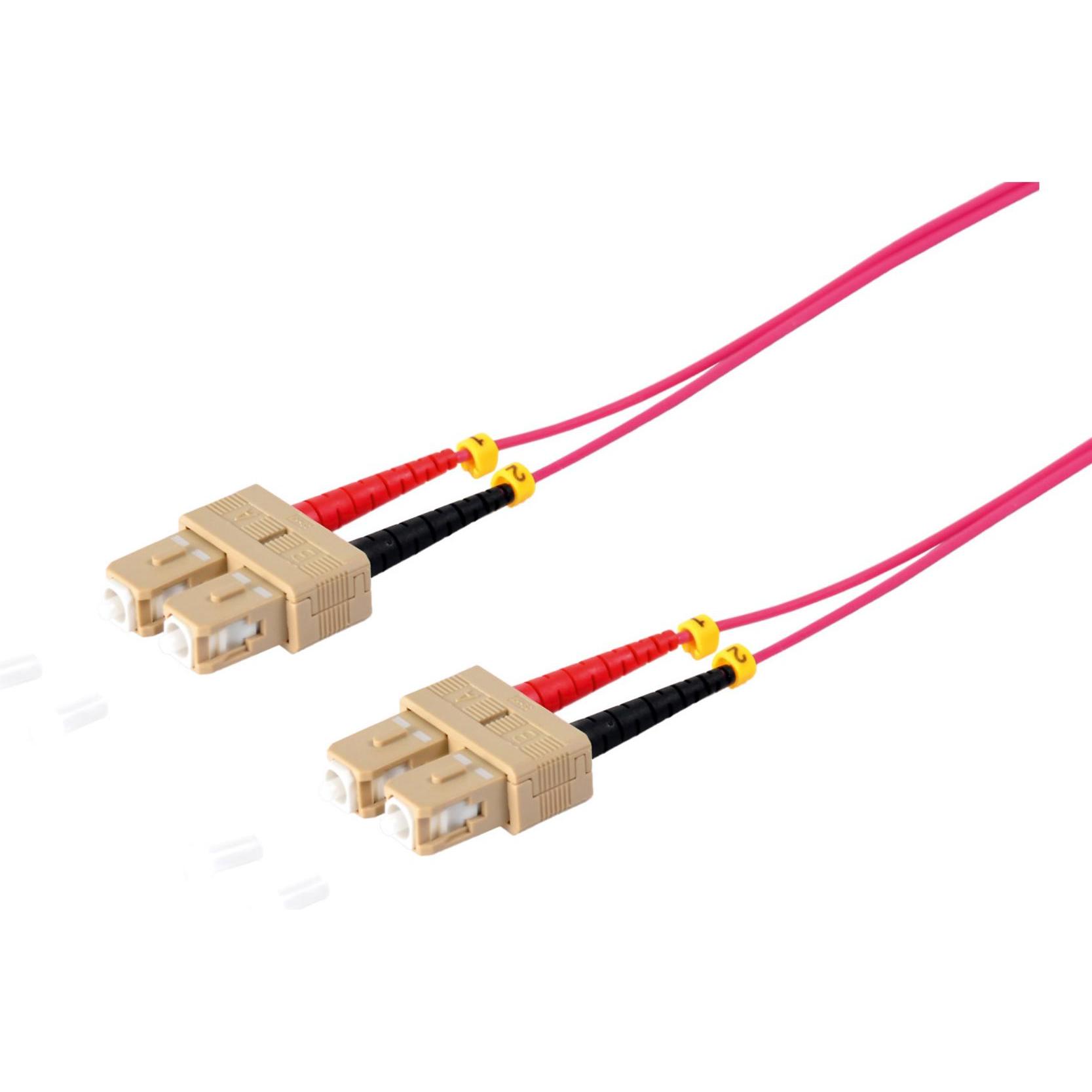 Shiverpeaks S/CONN maximum connectivity LWL-Duplex Patchkabel SC/SC 50/125µ, OM4, violett, 10,0m (S/UTP, 10 m), Netzwerk...