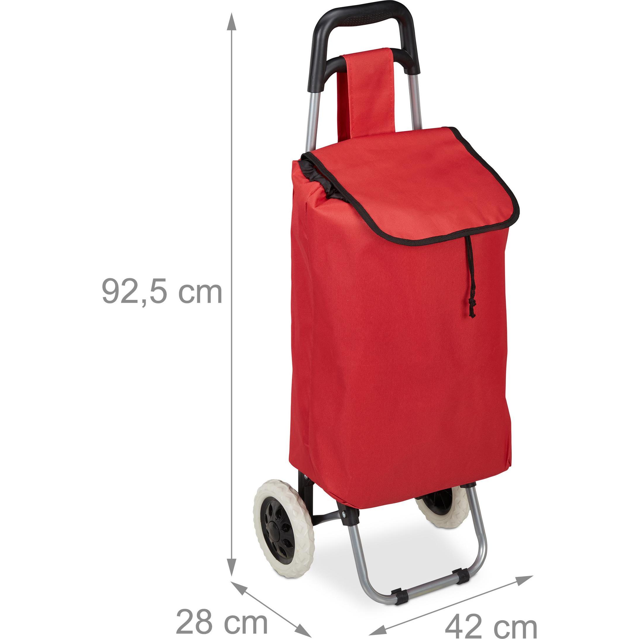 Thumbnail - Relaxdays, Einkaufshilfe, Einkaufstrolley, Rot