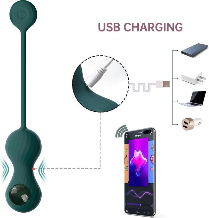 Actual product image Magic Motion Crystal Duo Smart Cone Vibrator with Weight Set